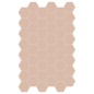 Carrelage hexagonal, sol et mur, rose mat 14x16cm terx hexamat rosy blush