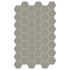 Carrelage hexagonal, sol et mur, gris mat 14x16cm terx hexamat wild sage