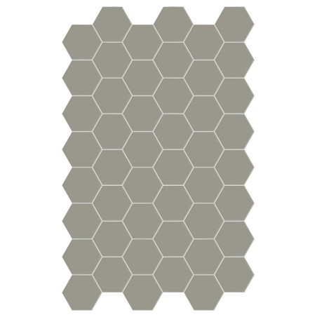 Carrelage hexagonal, sol et mur, gris mat 14x16cm terx hexamat wild sage