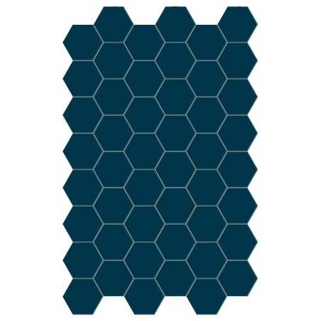 Carrelage hexagonal, sol et mur, bleu foncé mat 14x16cm terx hexamat deep navy