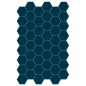 Carrelage hexagonal, sol et mur, bleu foncé mat 14x16cm terx hexamat deep navy