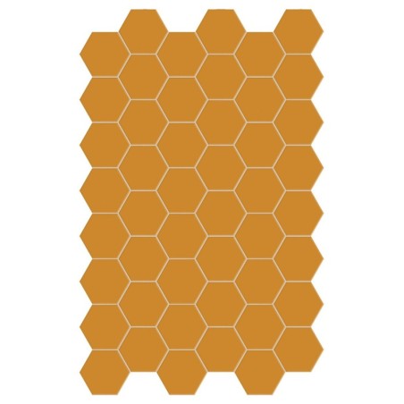 Carrelage hexagonal, sol et mur, jaune mat 14x16cm terx hexamat yellow corn