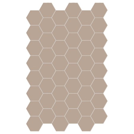 Carrelage hexagonal, sol et mur, beige rosé mat 14x16cm terx hexamat dutch white