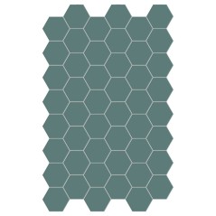 Carrelage hexagonal, sol et mur, vert clair mat 14x16cm terx hexamat laurel green