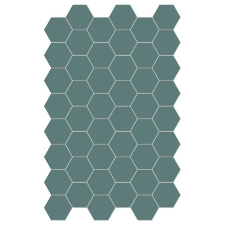 Carrelage hexagonal, sol et mur, vert clair mat 14x16cm terx hexamat laurel green