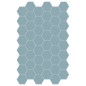 Carrelage hexagonal, sol et mur, bleu clair mat 14x16cm terx hexamat azur mist