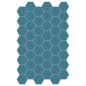 Carrelage hexagonal, sol et mur, bleu lumineux mat 14x16cm terx hexamat cadet blue