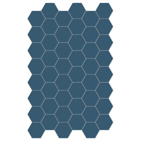 Carrelage hexagonal, sol et mur, bleu  mat 14x16cm terx hexamat aegean blue