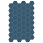 Carrelage hexagonal, sol et mur, bleu  mat 14x16cm terx hexamat aegean blue