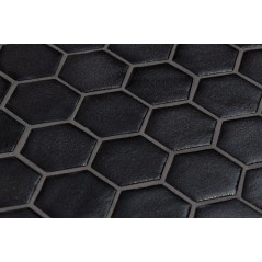 Mosaique de verre hexagonal grand format noir mat D: 5.16cm antidérapant R11 onxxl natureglass black