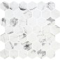 Mosaique de verre hexagonal grand format noir mat D: 5.16cm antidérapant R11 onxxl natureglass black