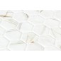 Mosaique de verre hexagonal grand format marbre blanc et or mat D: 5.16cm  R11 onxxl  ecostone calacatta gold