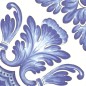 Carrelage décor fleurs ronde bleu et blanc, brillant, sol et mur, 34x34cm savmed maronti