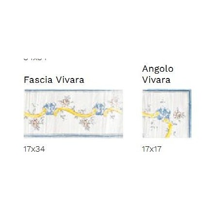 Frise 34x17cm et angle 17x17cm de fleurs  bleu, jaune et blanc, brillant, sol et mur,  savmed vivaria