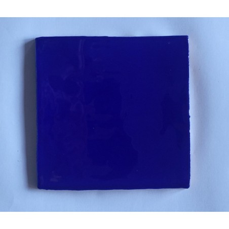 Carrelage effet zellige marocain fait main bleu cobalt profond brillant 15x15, 13x13, 7.5x15, 7.5x30cm estix cobalto