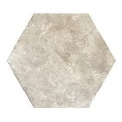 Carrelage hexagone effet pierre taupe mat très grand format rectifié 56x48.3cm, sol et mur  realarlet taupe