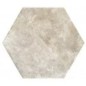 Carrelage hexagone effet pierre taupe mat très grand format rectifié 56x48.3cm, antidérapant realarlet taupe