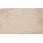 Carrelage hexagone effet terre cuite ivoire mat très grand format rectifié 56x48.3cm, antidérapant realparma arena