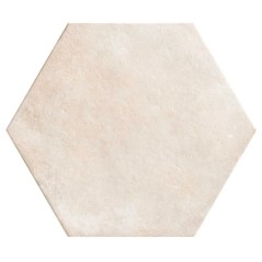 Carrelage hexagone effet terre cuite ivoire mat très grand format rectifié 56x48.3cm, sol et mur  realparma arena