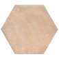 Carrelage hexagone effet terre cuite rose mat très grand format rectifié 56x48.3cm, antidérapant realparma cotto