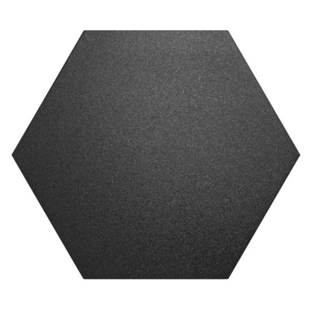Carrelage hexagone noir mat contemporain grand format rectifié 56x48.3cm, sol et mur realargos black