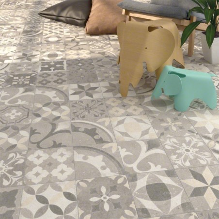 Carrelage imitation carreaux de ciment  patchwork traditionnel 20x20 cm V Berkane multicolor
