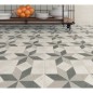 Carrelage imitation carreau de ciment étoile classique 20x20 cm Vivpukao taito blanco sol et mur