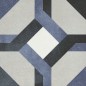 Carrelage imitation carreau ciment bleu et blanc apeglaure 15x15x0.9cm, R10 apeglaure