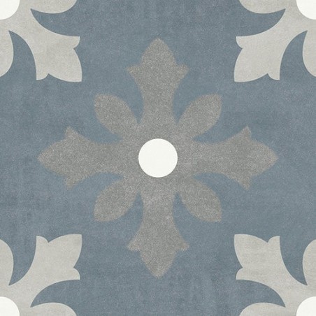 Carrelage imitation carreau ciment bleu gris et blanc apegdania 15x15x0.9cm, R10 apegdania