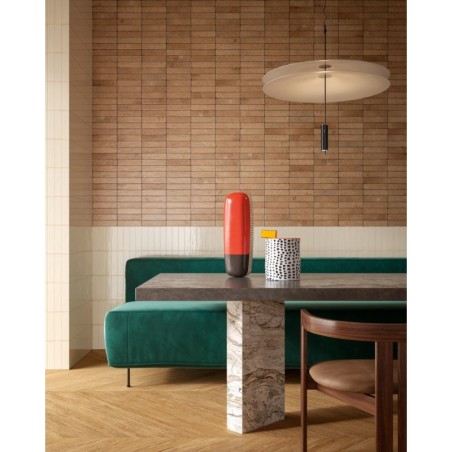 Carrelage imitation zellige effet matière terre cuite mat, mur, 5x20cm rectifié santatetrix block cotto
