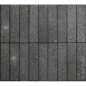 Carrelage imitation zellige effet matière pierre de lave anthracite mat, mur, 5x20cm rectifié santatetrix block dark