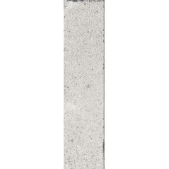 Carrelage imitation zellige effet matière pierre gris clair mat, mur, 5x20cm rectifié santatetrix pearl mat