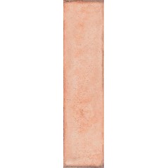 Carrelage imitation zellige effet matière rose poufré brillant, mur, 5x20cm rectifié santatetrix pink lux