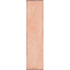 Carrelage imitation zellige effet matière rose poufré brillant, mur, 5x20cm rectifié santatetrix pink lux