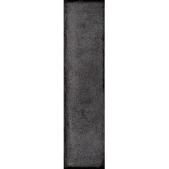 Carrelage imitation zellige effet matière anthracite brillant, mur, 5x20cm rectifié santatetrix smoke lux