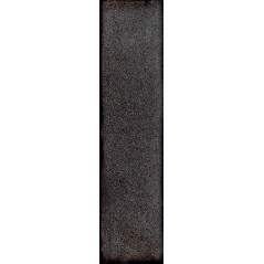 Carrelage imitation zellige effet matière anthracite brillant, mur, 5x20cm rectifié santatetrix smoke lux