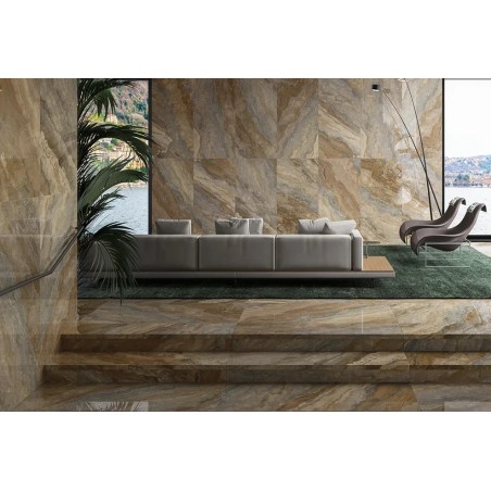 Carrelage imitation marbre ardoise poli brillant rectifié 60x60cm, 75x75cm, 75x150cm refwing