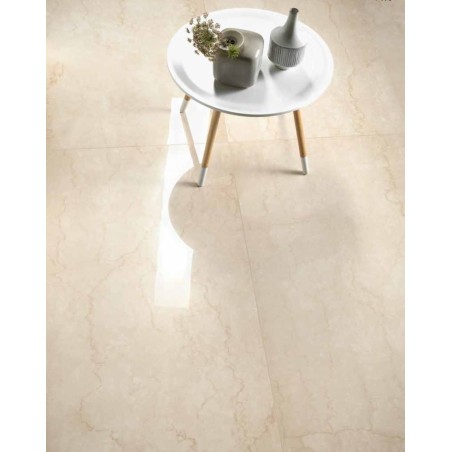 Carrelage imitation marbre ivoire veiné poli brillant rectifié 60x60cm, 75x75cm, 75x150cm refxbotticino