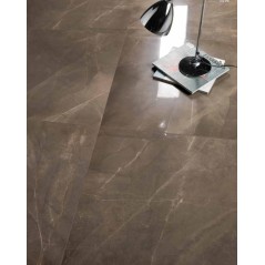 Carrelage imitation marbre marron veiné poli brillant rectifié 60x60cm, 75x75cm, 75x150cm norme UPEC refxpulpis