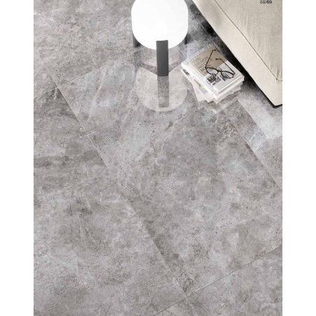 Carrelage imitation travertin argent poli brillant rectifié 60x60cm, 75x75cm, 75x150cm refxfiordibosco