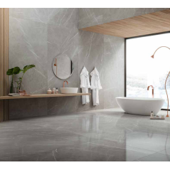 Carrelage imitation marbre gris zébré de blanc mat rectifié 60x60cm, 75x75cm, 75x150cm norme UPEC refximperio soft