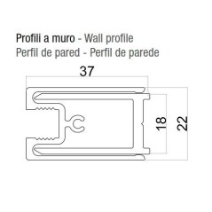 Paroi de douche fixe + coulissant verre transparent, gauche, montant ALU blanc mat, hauteur 210cm megxsolodocciaevo