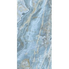 Carreau effet marbre bleu brillant 60x120x0.9cm, 80x160x0.6cm rectifié, sol et mur, lafxonice cobal