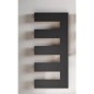 Sèche-serviette radiateur électrique design, salle de bain Antxpetine droit noir mat 122.5x55cm