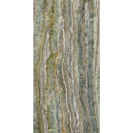 Carrelage effet onyx vert brillant 80x160x0.6cm, 120x120x0.6cm rectifié, sol et mur, lafx onice emeraude