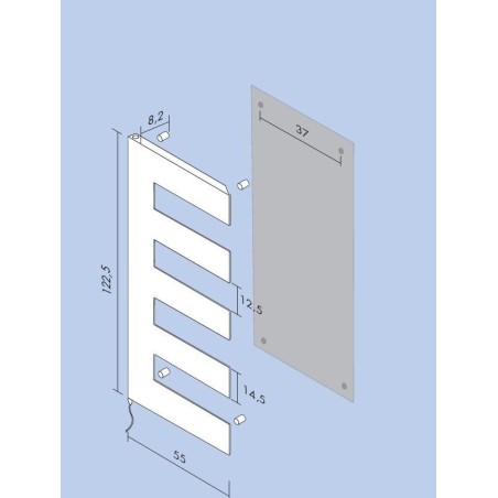 Sèche-serviette radiateur électrique design, salle de bain Antxpetine droit noir mat 122.5x55cm