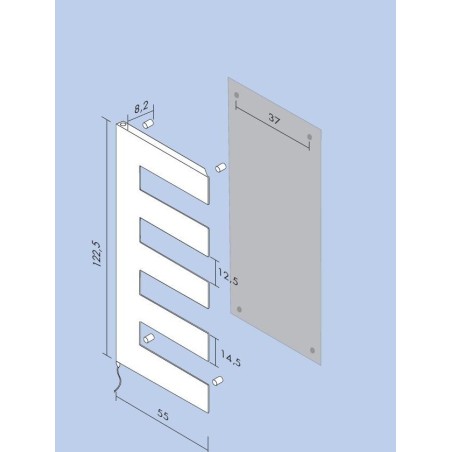 Sèche-serviette radiateur électrique design salle de bain Antxpetine gauche noir mat 122.5x55cm