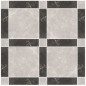 Carrelage decor dalle marbré gris clair et bande marbré anthracite mat 64.5x64.5, 16x16cm et 16x64.5cm rectifié pasicmadison