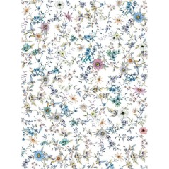 Carrelage décor brillant épaisseur 8.5mm, mur, fleurs sur fond blanc 25x75cm savbotanical romantic