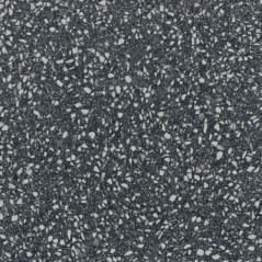 Carrelage imitation terrazzo noir mat rectifié 60x60x0.9cm  norme UPEC refxflake black medium